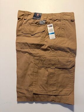 Chaps Brown Utility Cargo Shorts with Multiple Pockets